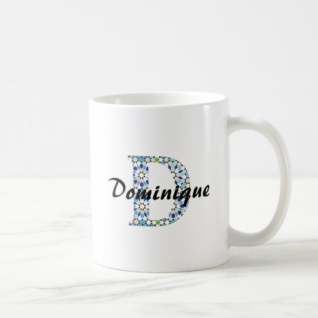 De Café Caneca com Letra D Geométrica Z-7 (Direita)