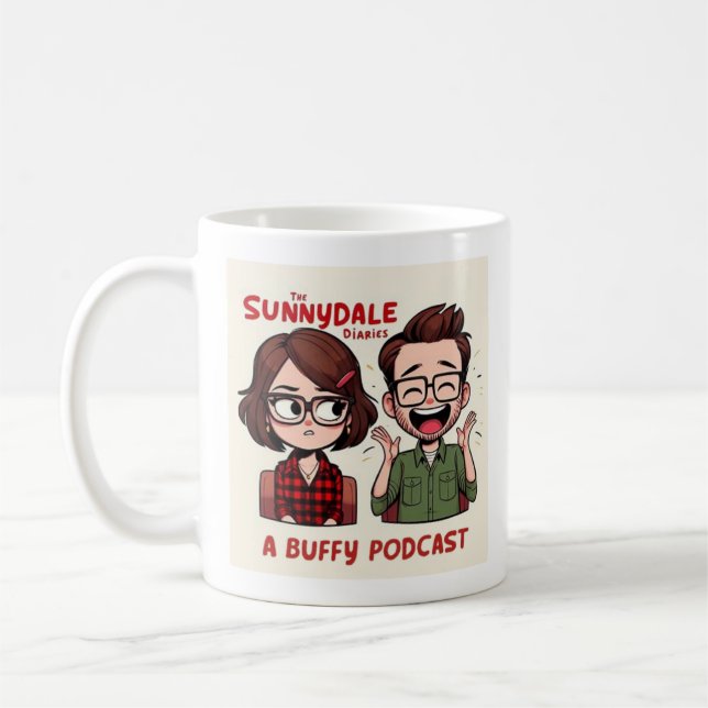 De Café Caneca com Logo do Podcast Sunnydale Diaries (Esquerda)