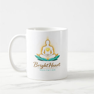 De Café Caneca com logotipo da Meditação Brightheart