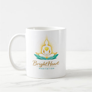 De Café Caneca com logotipo da Meditação Feminina Brighthe