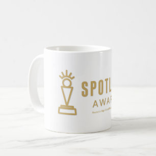 De Café Caneca com Logotipo dos Prêmios Spotlight