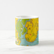 Caneca com Mapa da Ilha St Simons