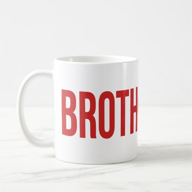 De Café Caneca com Marca BROTHERHOOD Vermelha (Esquerda)