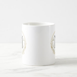 De Café caneca com monograma personalizado