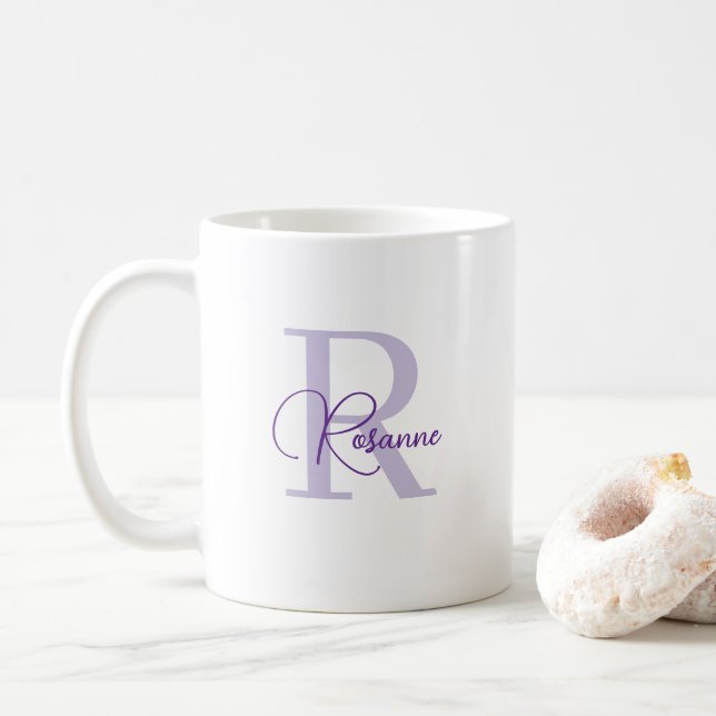 De Café Caneca com Monograma Personalizado (Com Donut)