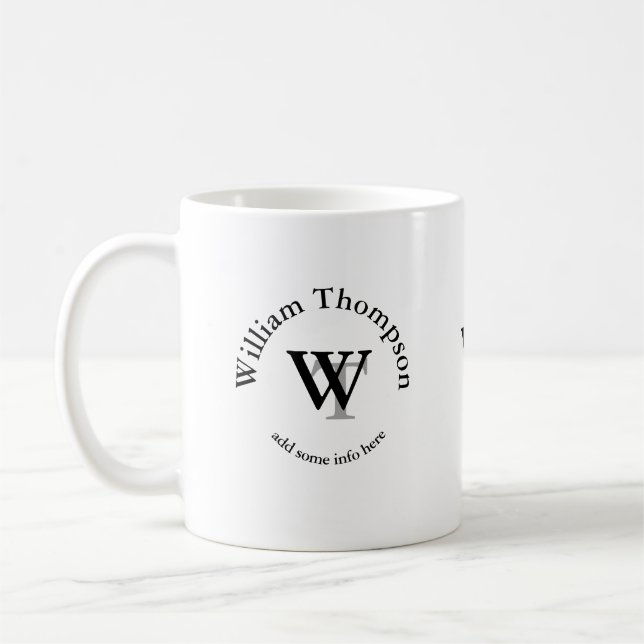 De Café caneca com nome (Esquerda)