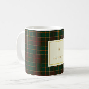De Café Caneca com Nome Personalizado e Padrão Xadrez Eleg