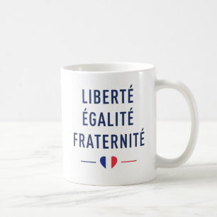 De Café Caneca Com o Lema Francês Liberté Égalité Fraterni