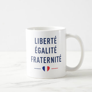 De Café Caneca Com o Lema Francês Liberté Égalité Fraterni