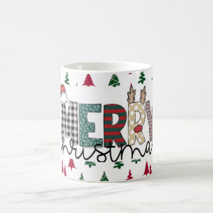 De Café Caneca com padrão festivo "NATAL FELIZ"