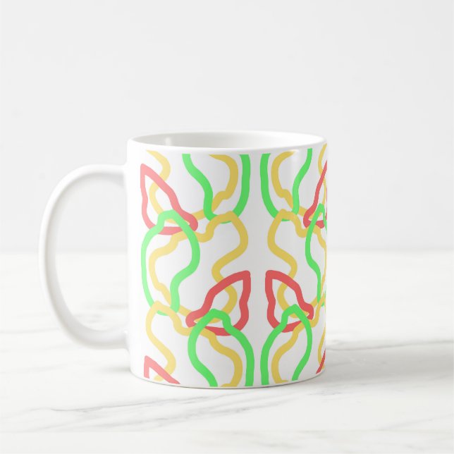 De Café Caneca com padrão funky (Esquerda)