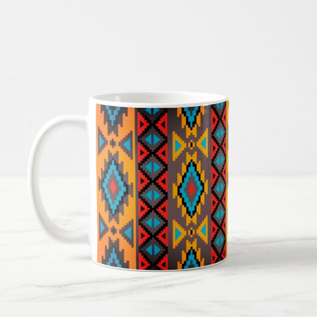 De Café Caneca com padrão geométrico deslumbrante (Esquerda)