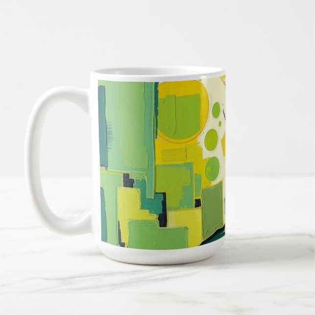 De Café Caneca com paisagem verde (Esquerda)