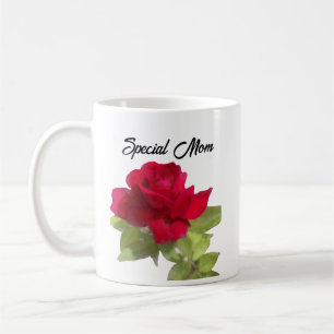 De Café Caneca com rosas florais em aquarela para mãe espe