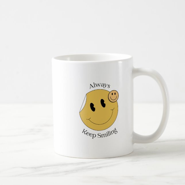 De Café Caneca com Rosto Sorridente Sempre Sorria | Motiva (Direita)