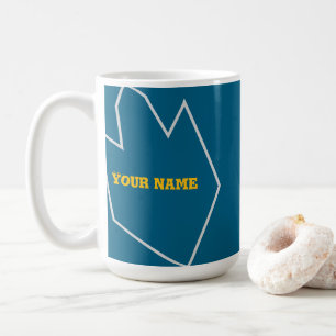De Café Caneca com seu Nome e a cor é aqua