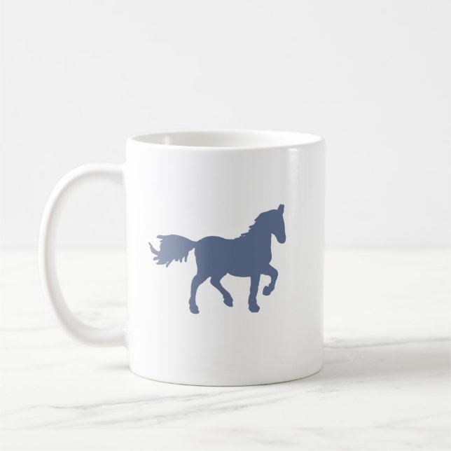 De Café Caneca com Símbolo do Zodíaco Cavalo Azul (Esquerda)