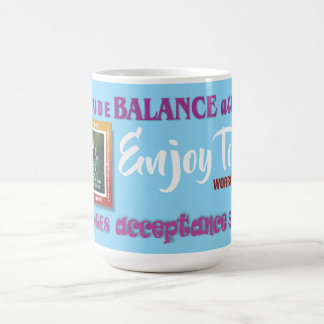 De Café caneca com slogan aproveite hoje... se preocupe am