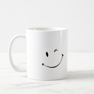 De Café caneca com um sorriso