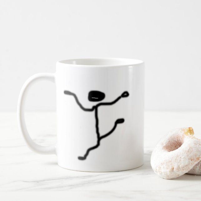 De Café caneca com uma pequena figura (Com Donut)