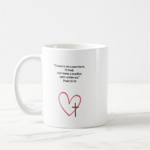 De Café Caneca com Versículo Bíblico do Salmo 51:10   Pres