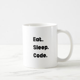 De Café Caneca Comer Dormir Código – Presente Motivacional