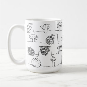 De Café Caneca comestível do esboço da mistura do cogume