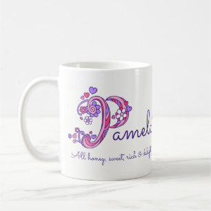 De Café Caneca conhecida do monograma da flor P do coraç