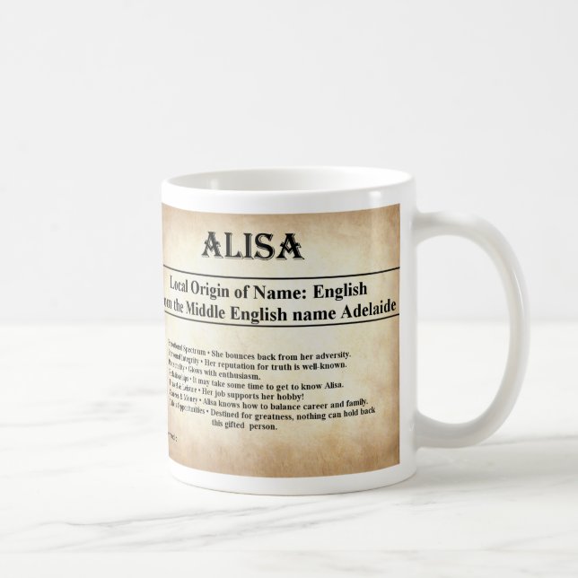 De Café Caneca conhecida do significado - Alisa (Direita)