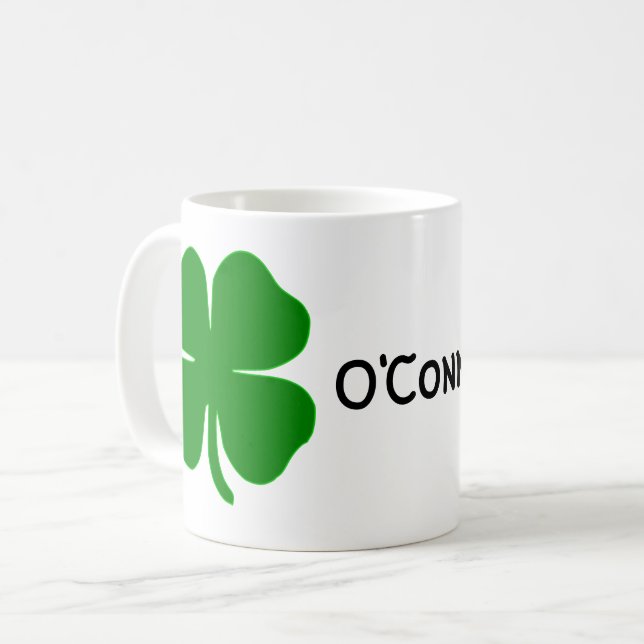 De Café caneca conhecida personalizada irlandês (Frente Esquerda)