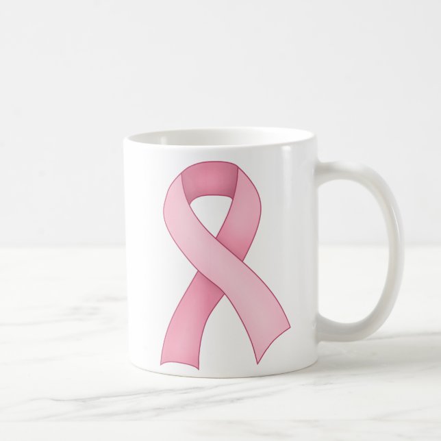 De Café Caneca cor-de-rosa 0001 da fita da consciência (Direita)