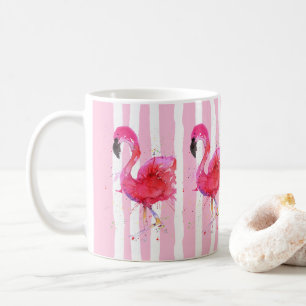 De Café Caneca cor-de-rosa bonito e colorida do flamingo