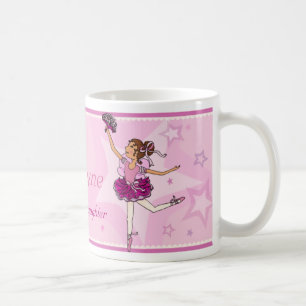 De Café Caneca cor-de-rosa & castanha-aloirada da filha da