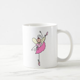 De Café Caneca cor-de-rosa da dança da bailarina