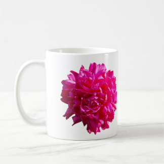 De Café Caneca cor-de-rosa da flor da peônia