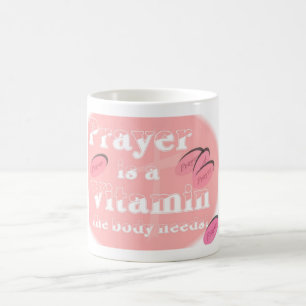 De Café Caneca (cor-de-rosa) da oração da vitamina