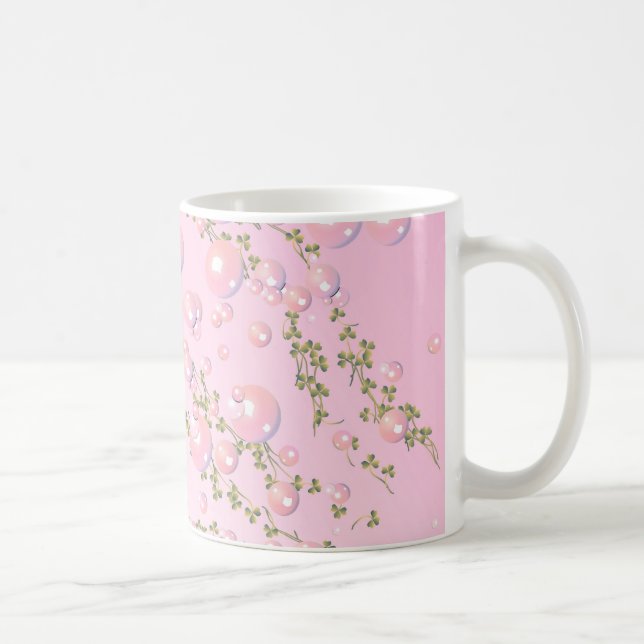 De Café caneca cor-de-rosa da pérola (Direita)