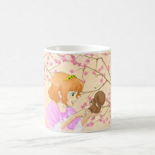 De Café Caneca cor-de-rosa da princesa e do esquilo