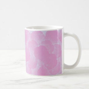 De Café Caneca cor-de-rosa das flores do croma cor-de-rosa