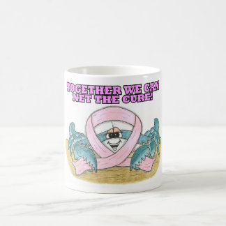 De Café Caneca cor-de-rosa do caranguejo da fita