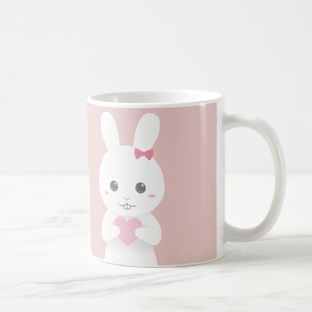 De Café Caneca cor-de-rosa do coelho (Direita)