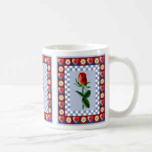 De Café Caneca cor-de-rosa do coração