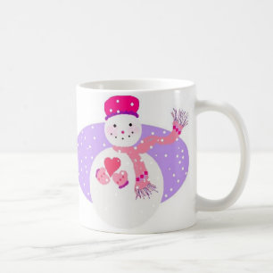 De Café Caneca cor-de-rosa do galão da neve