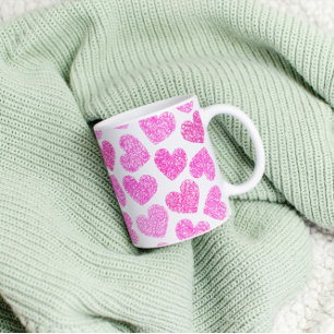 De Café Caneca cor-de-rosa dos corações