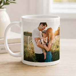 De Café Caneca Coração Caligrafia Moderna Família 2-Foto
