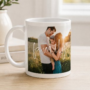 De Café Caneca Coração Caligrafia Moderna Família 2-Foto