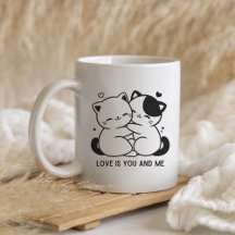 Caneca Coração Fofo para o Dia dos Namorados