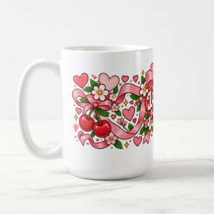 De Café Caneca Coração Laço Rosa Amor Você Muito Coquete