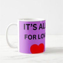 caneca coração roxo