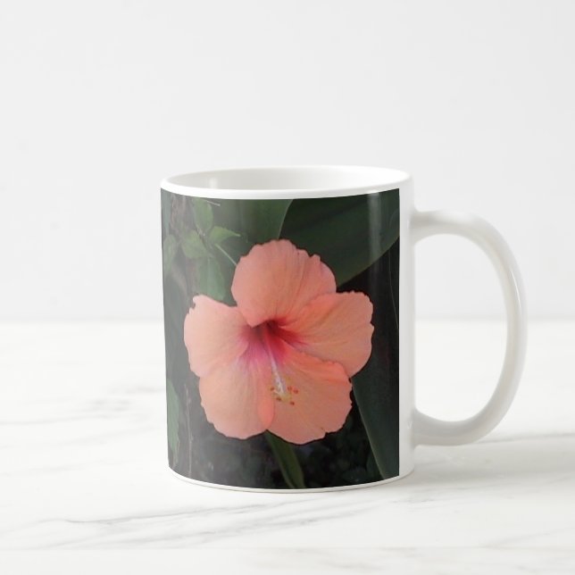 De Café Caneca coral do hibiscus (Direita)